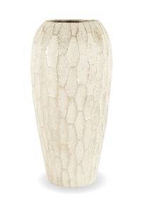 Stehende gosse Keramik creme Vase.