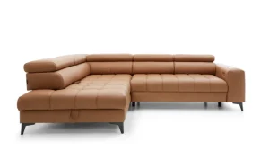 Ecksofa Leder mit Bettkasten (Baggio)