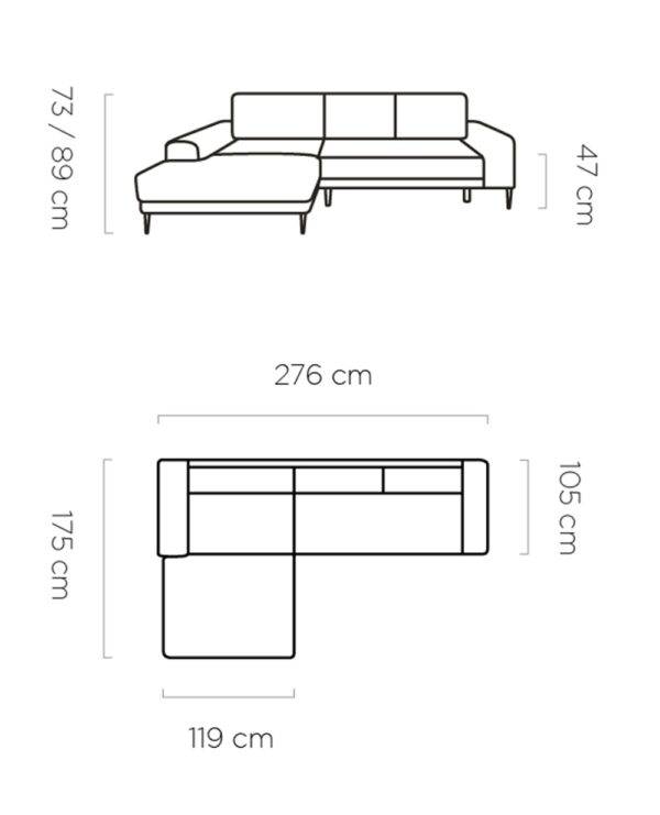 Ecksofa mit Schlaffunktion (Capitol) – Bild 11