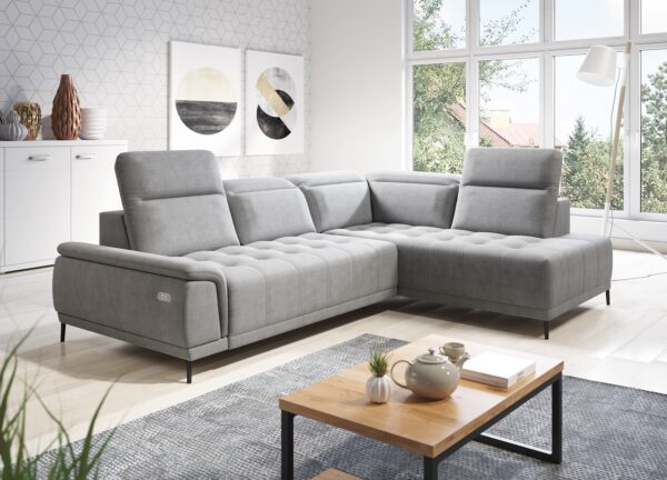 Calvaro L - Ecksofa elektrisch verstellbar