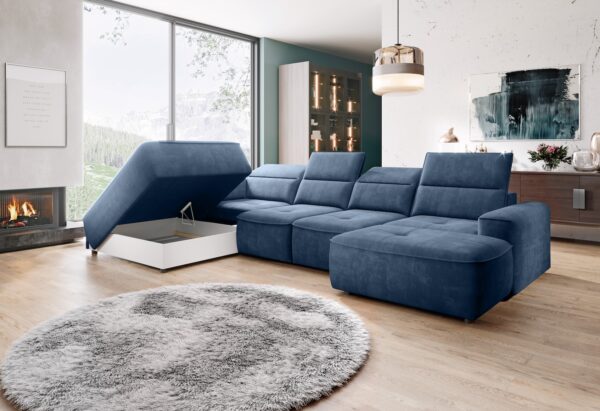 Blaues Ecksofa xl