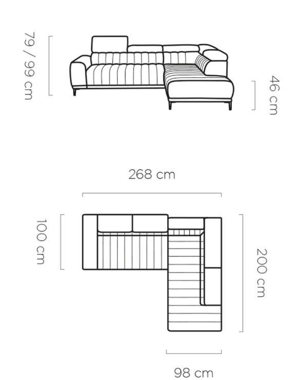 Ecksofa mit Schlaffunktion (Caldo L) – Bild 5