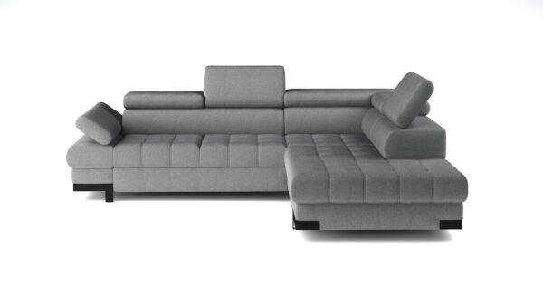 Ecksofa in farbe Grau und Metall Fuss