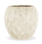 Keramik Topf Creme 21x20 cm moderner Übertopf für Zimmerpflanzen