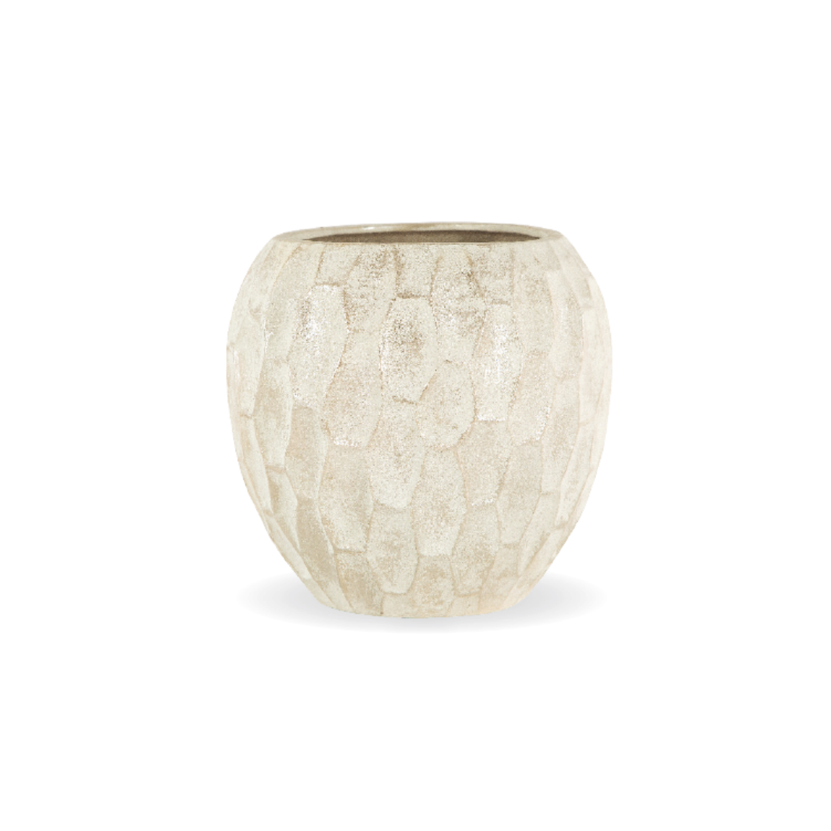 faido-topf-creme-21x20 Keramik Topf Creme 21x20 cm moderner Übertopf für Zimmerpflanzen
