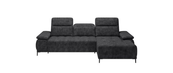 Sofa in schwarz mit Kopfstützen