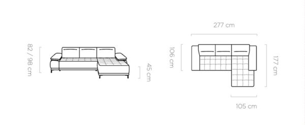 Focus mini Sofa Skizze