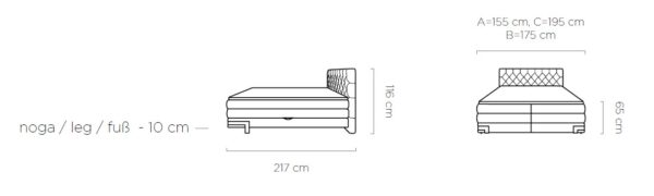 Boxspringbett Skizze