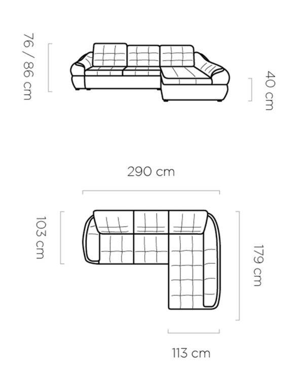 Ecksofa Infinity Mini Skizze