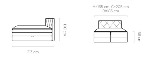 Lungo Boxspringbett Skizze