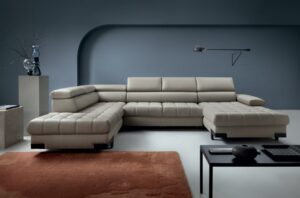 Ecksofa Leder mit Schlaffunktion Selva XL