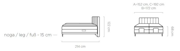 Venus Boxspringbett Skizze