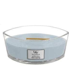 woodwick Duftkerze blau mit Docht